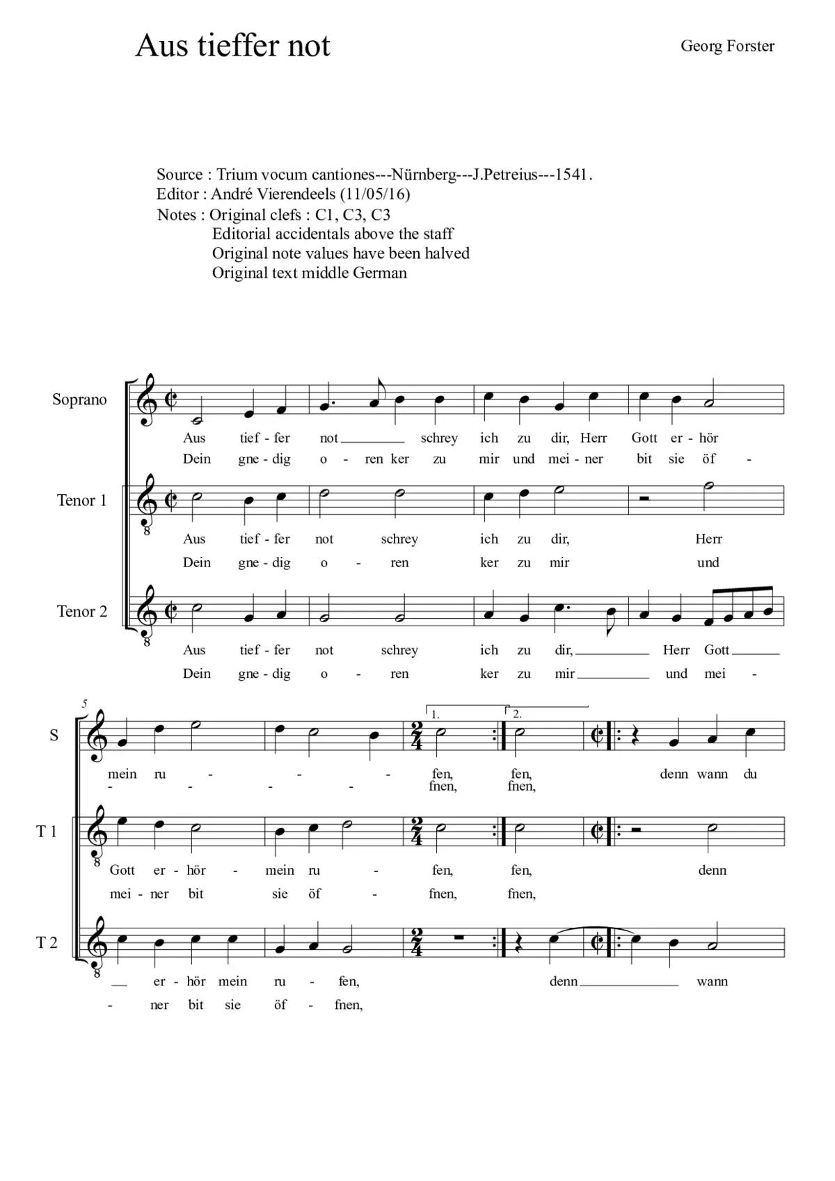 Aus tieffer Not - Page 1