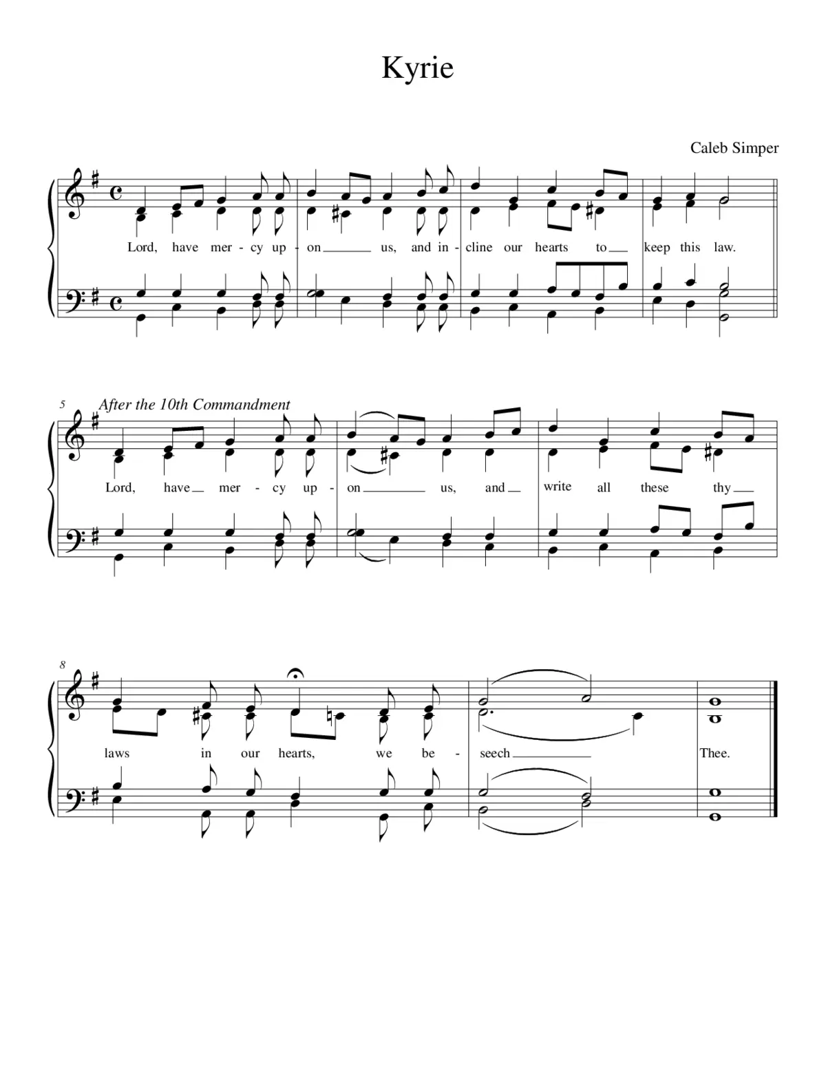 Communion Service in G - Page 1