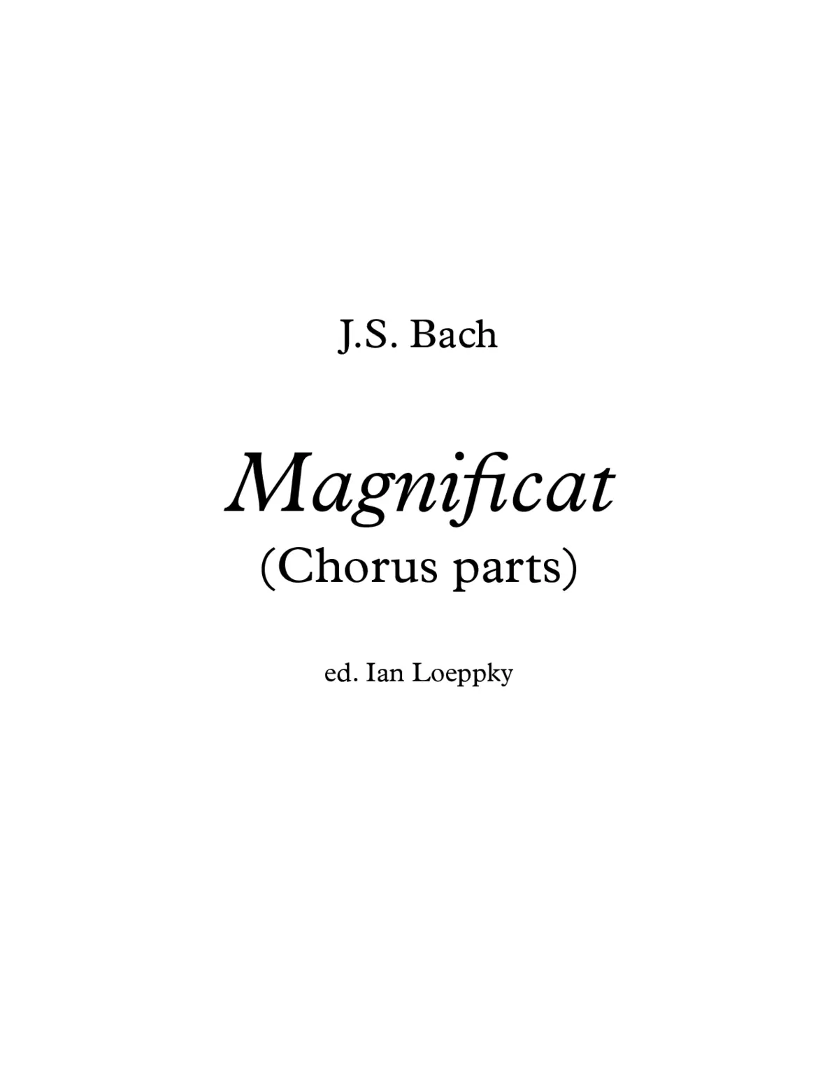 Magnificat, BWV 243 - Page 1