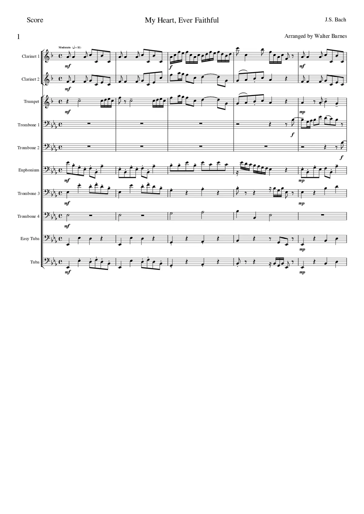 Cantata No. 68 My Heart Ever Faithful - Page 1