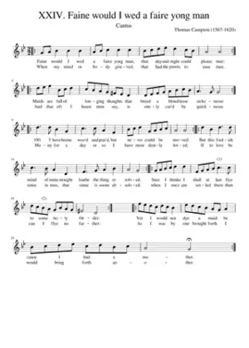 XXIV. Faine would I wed a faire yong man