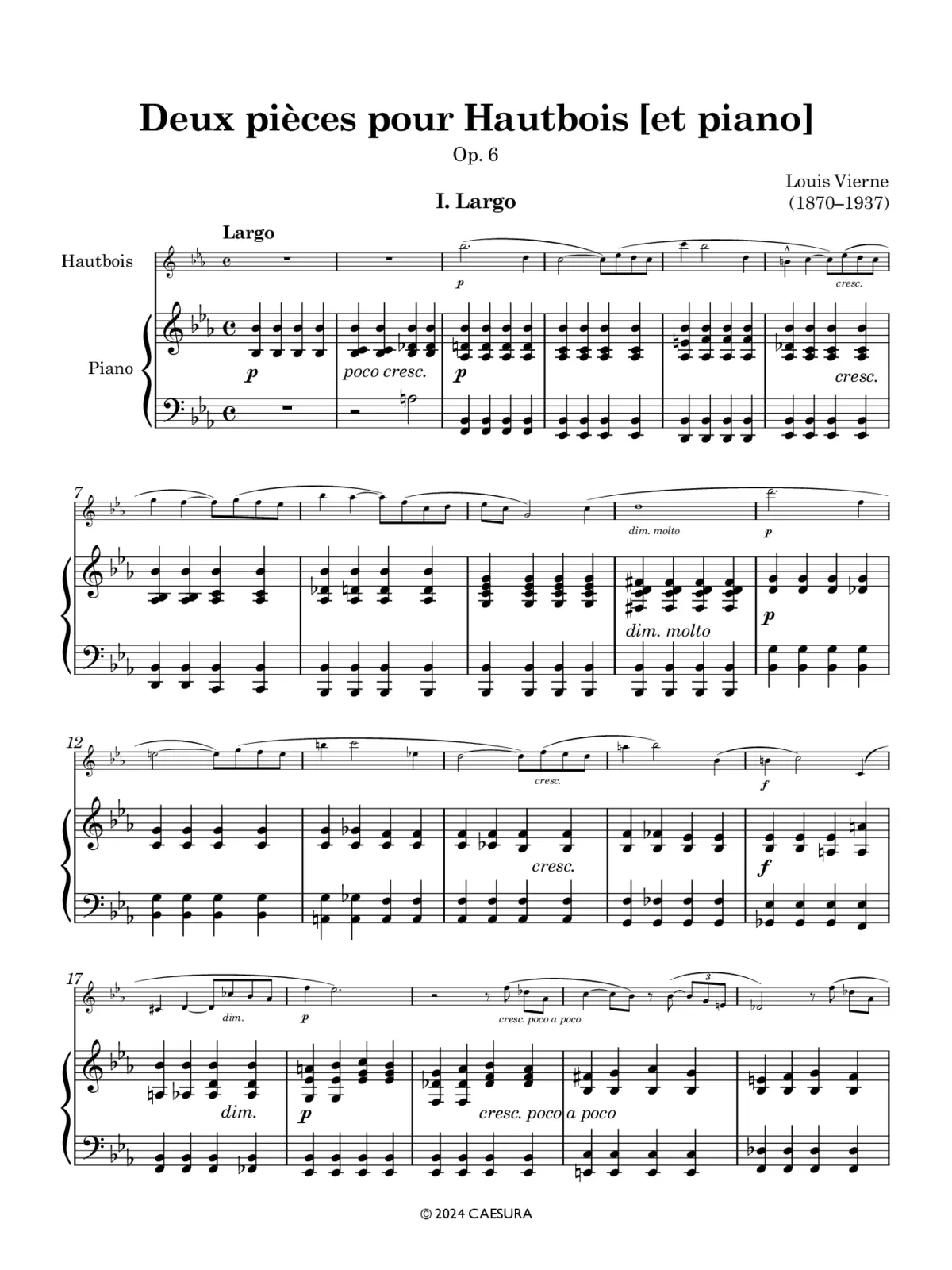 2 Pieces for Oboe and Piano - Page 1