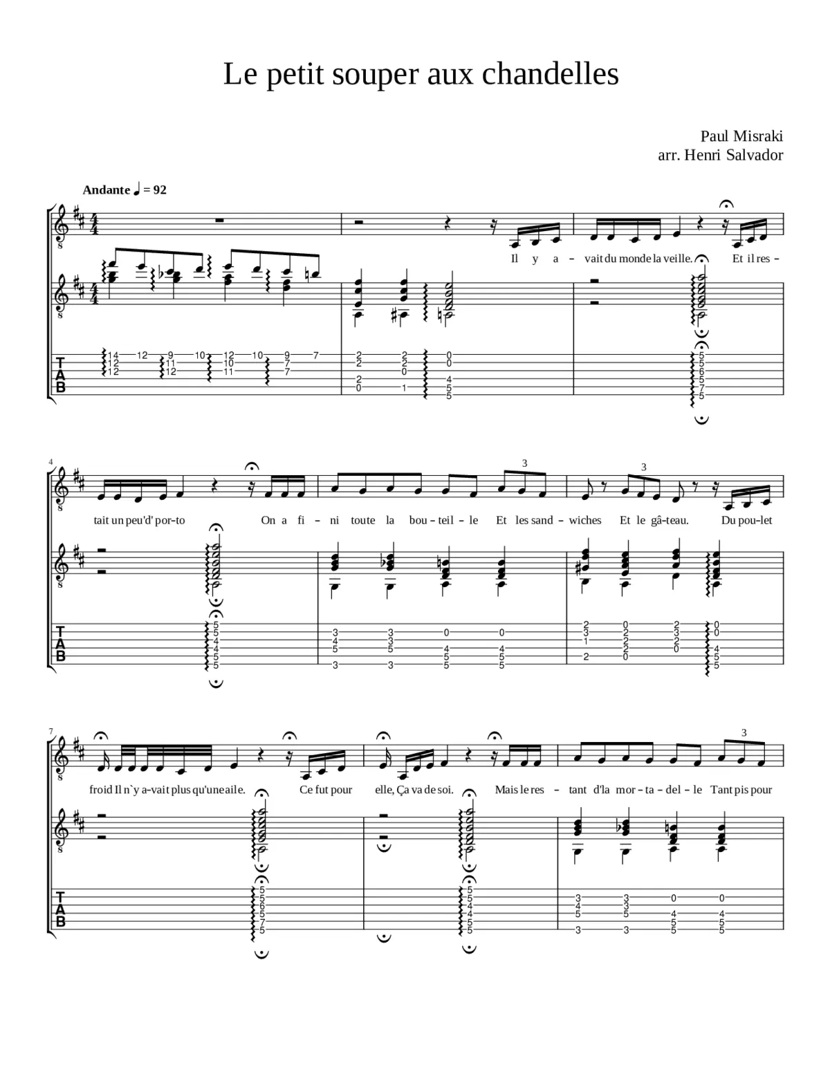 Le petit souper aux chandelles - Page 1