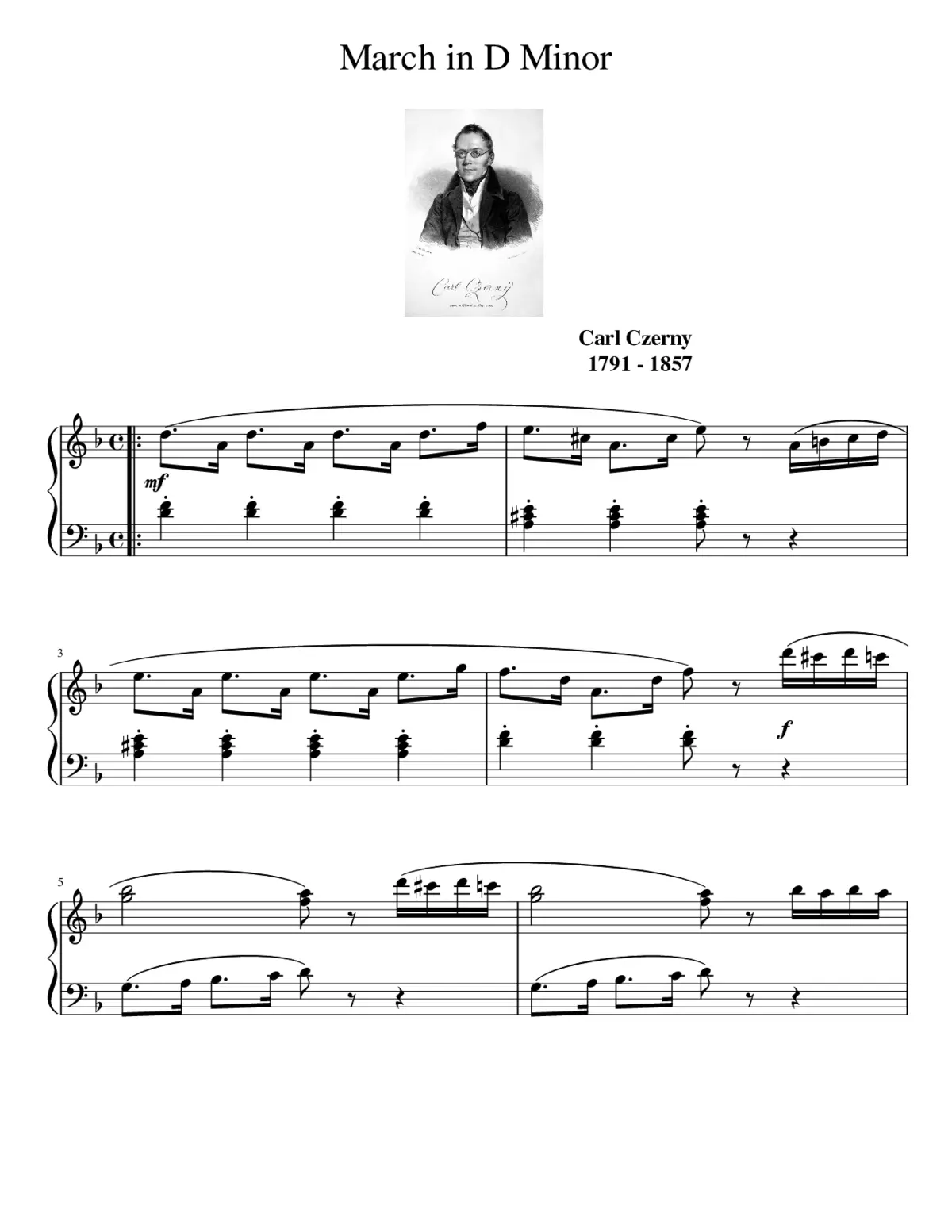 March in D Minor - Page 1