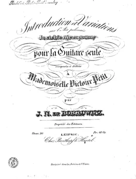 Introduction et variations sur l'air polonais, Op.20