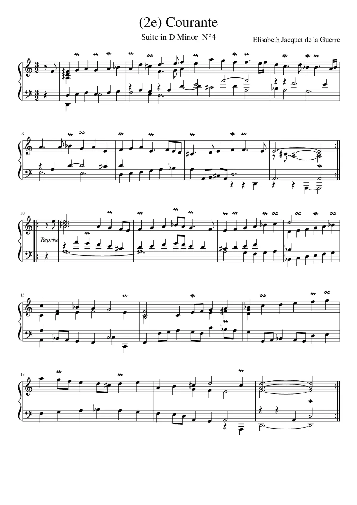 2e Courante Suite en ré mineur - Page 1