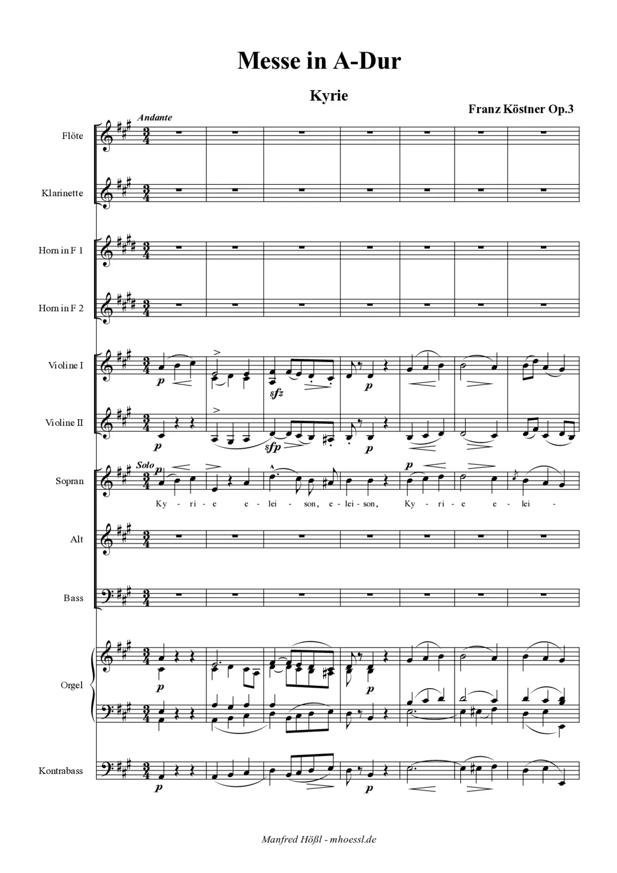Missa in A - Page 1