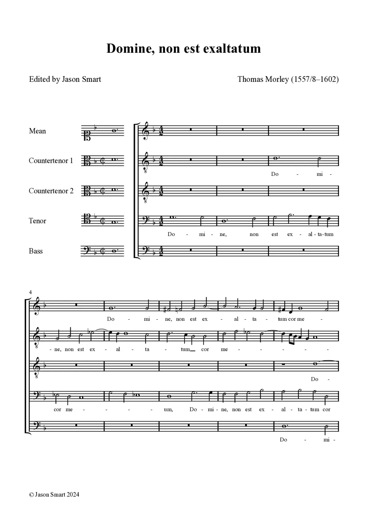 Domine, non est exaltatum - Page 1