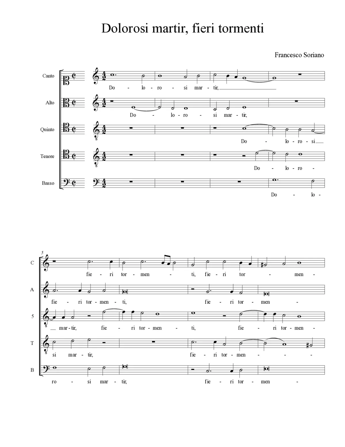 Dolorosi martir, fieri tormenti - Page 1