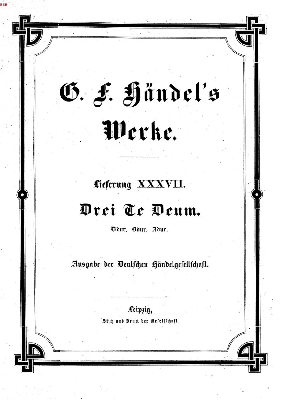 Te Deum in A major - Page 1