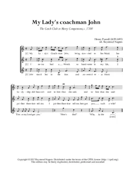 My Lady's coachman John, Z 260