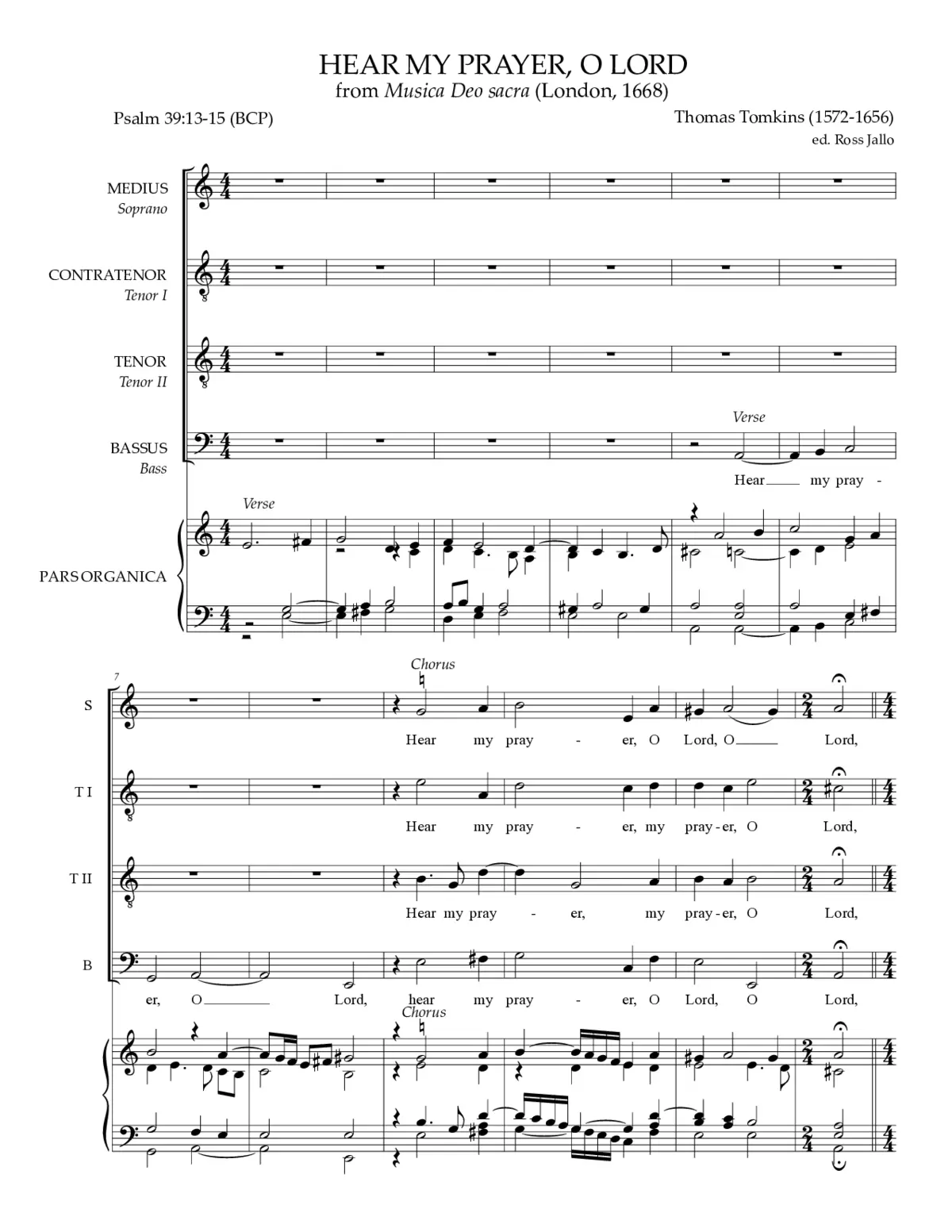 Hear my prayer, O Lord, and with thine ears - Page 1