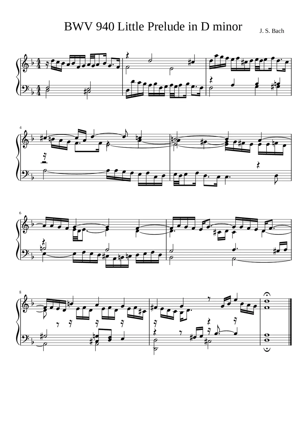 Fugue on BWV 940 - Page 1