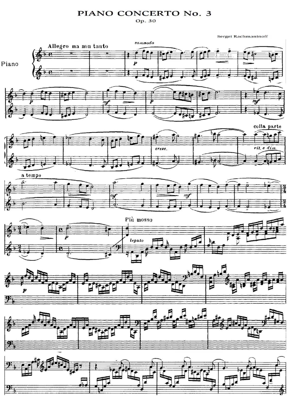 Piano Concerto No.3 - Page 1