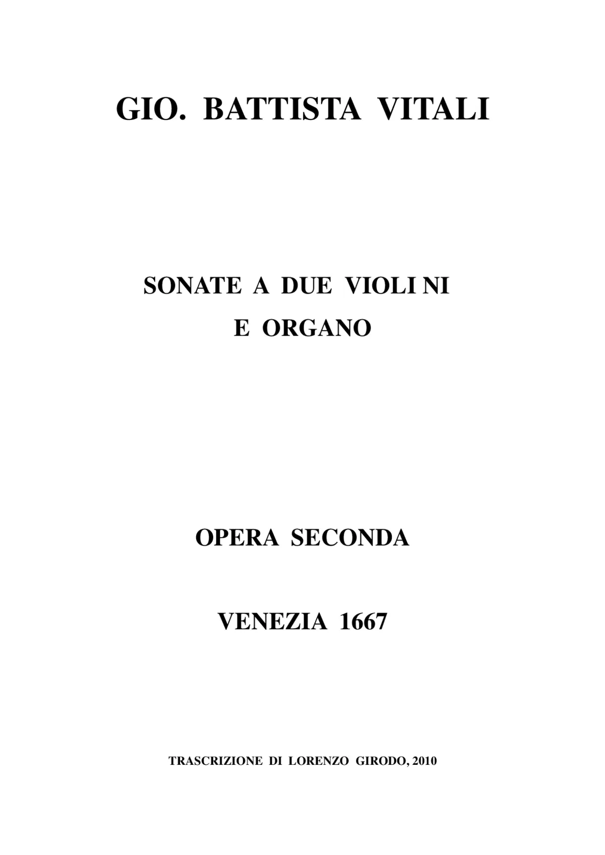 12 Sonate per 2 violini e basso continuo - Page 1