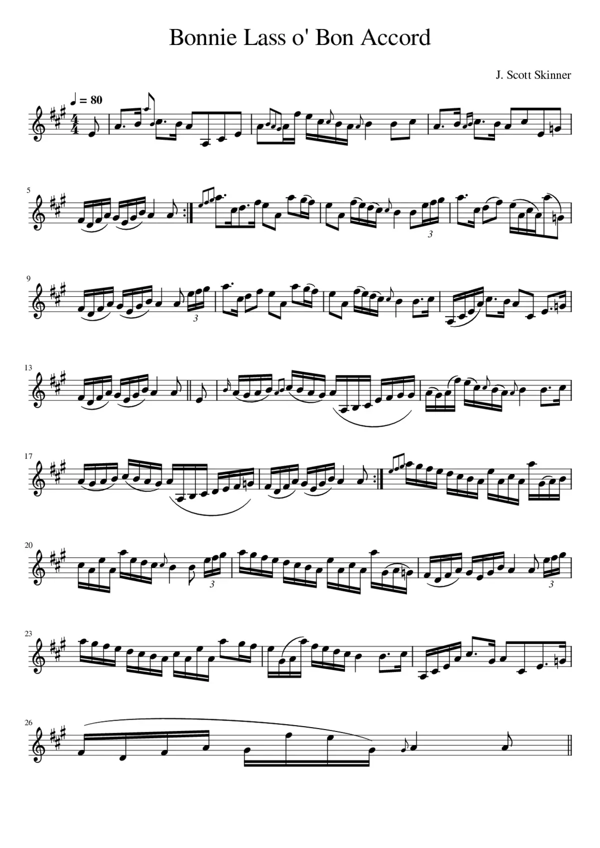 Bonnie Lass o' Bon Accord - Page 1