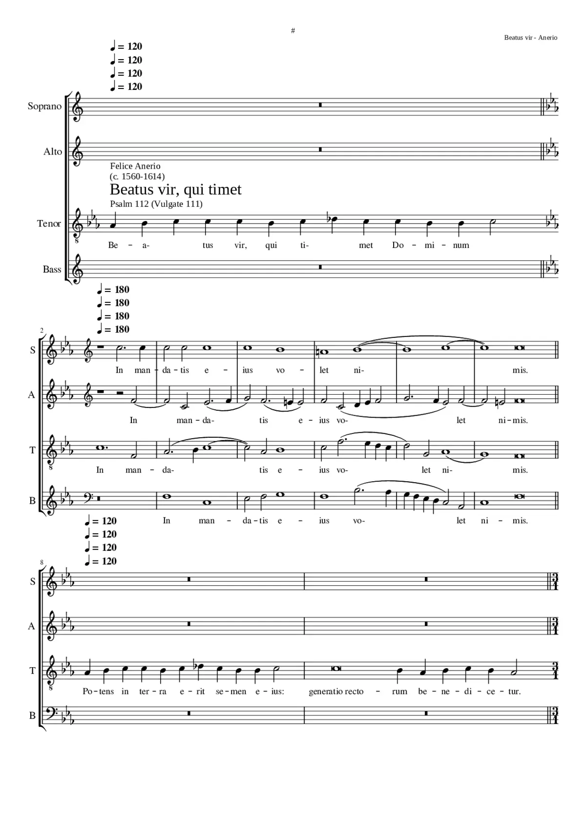 Beatus vir qui timet - Page 1