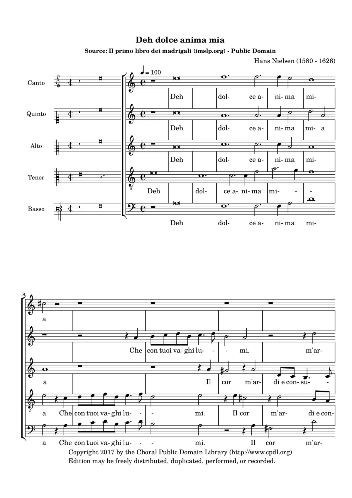 Deh, dolce anima mia - Page 1