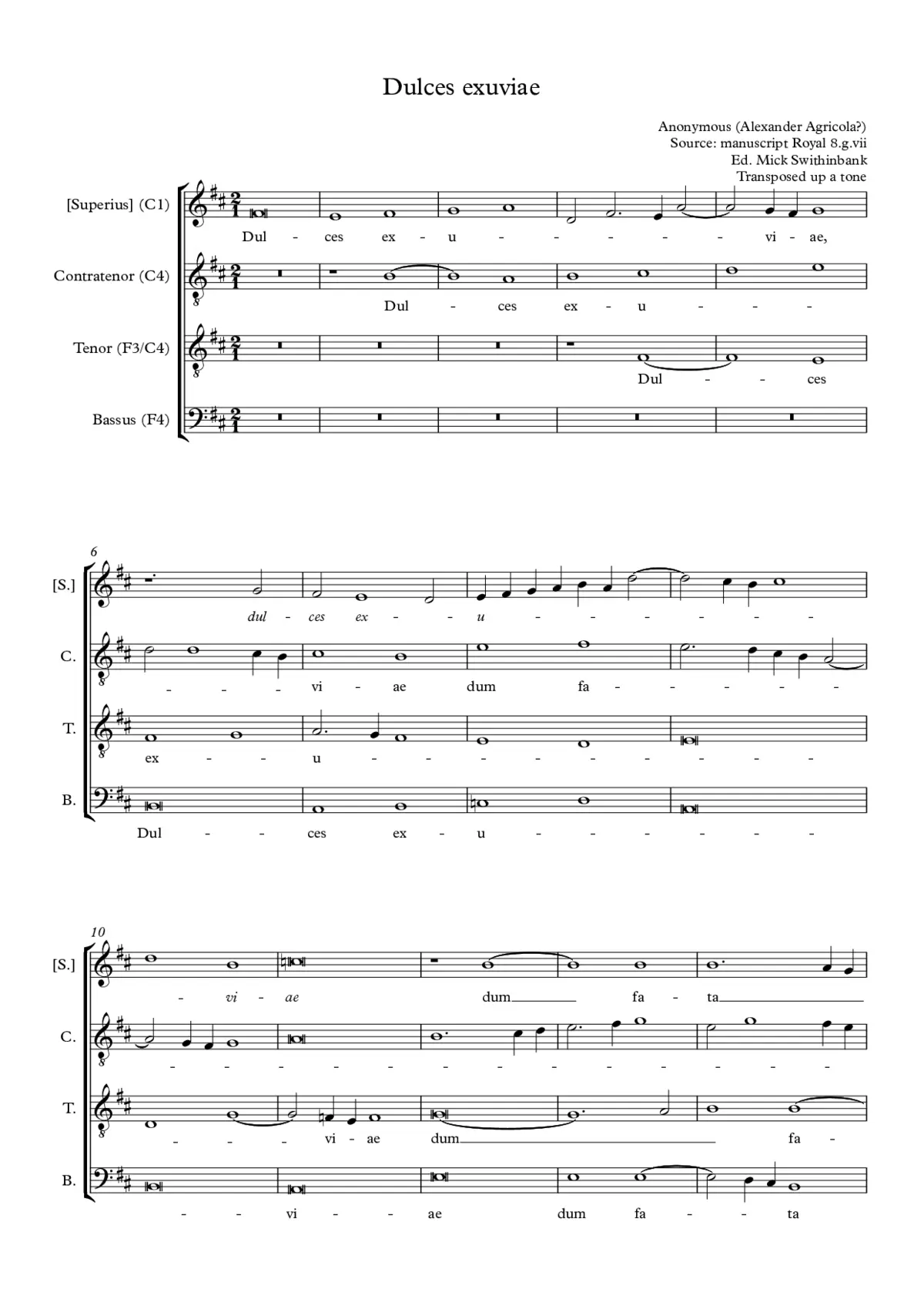 Dulces exuviae - Page 1