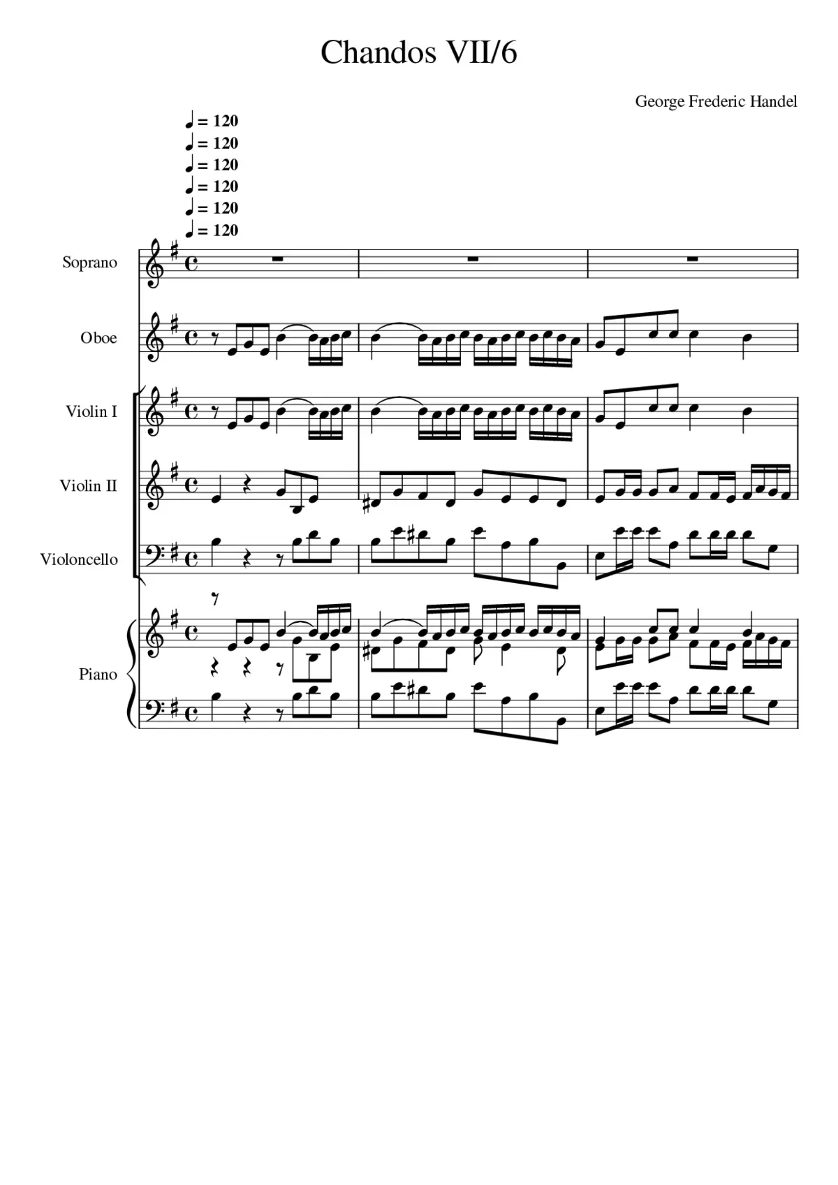 Chandos Anthem No. 7: No. 6 - Blessed is the people O Lord - Page 1