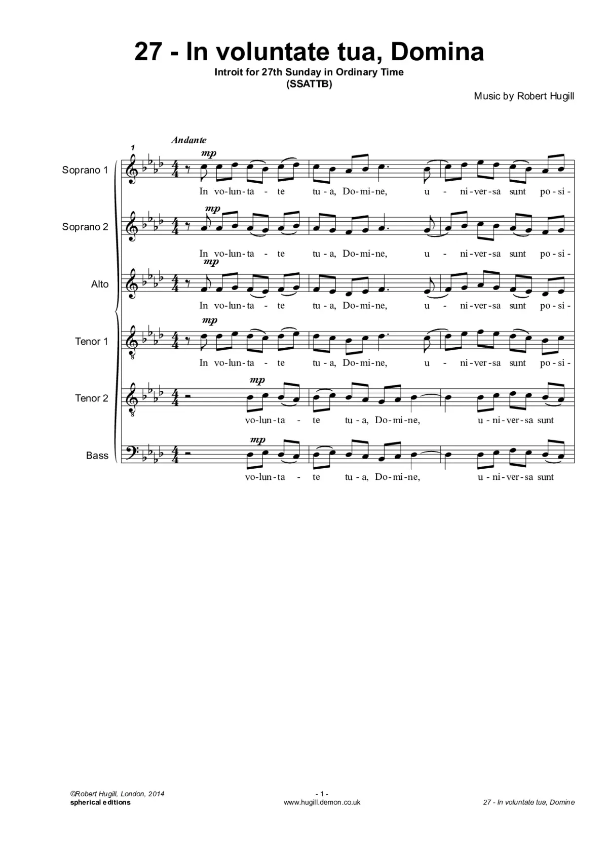 In voluntate tua - Page 1