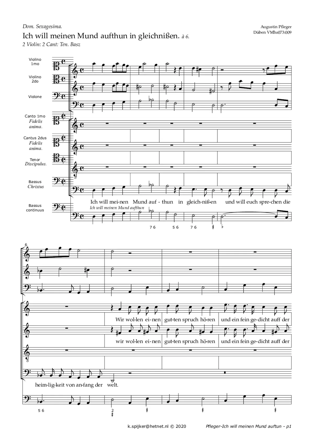 Ich will meinen Mund auftun in gleichnisse - Page 1