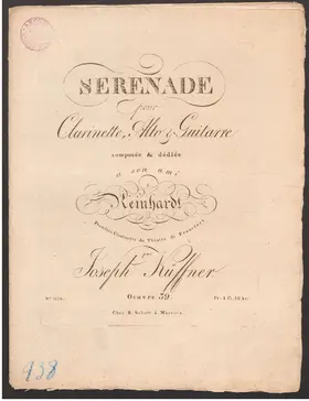 Sérénade pour Clarinette, Alto & Guitarre