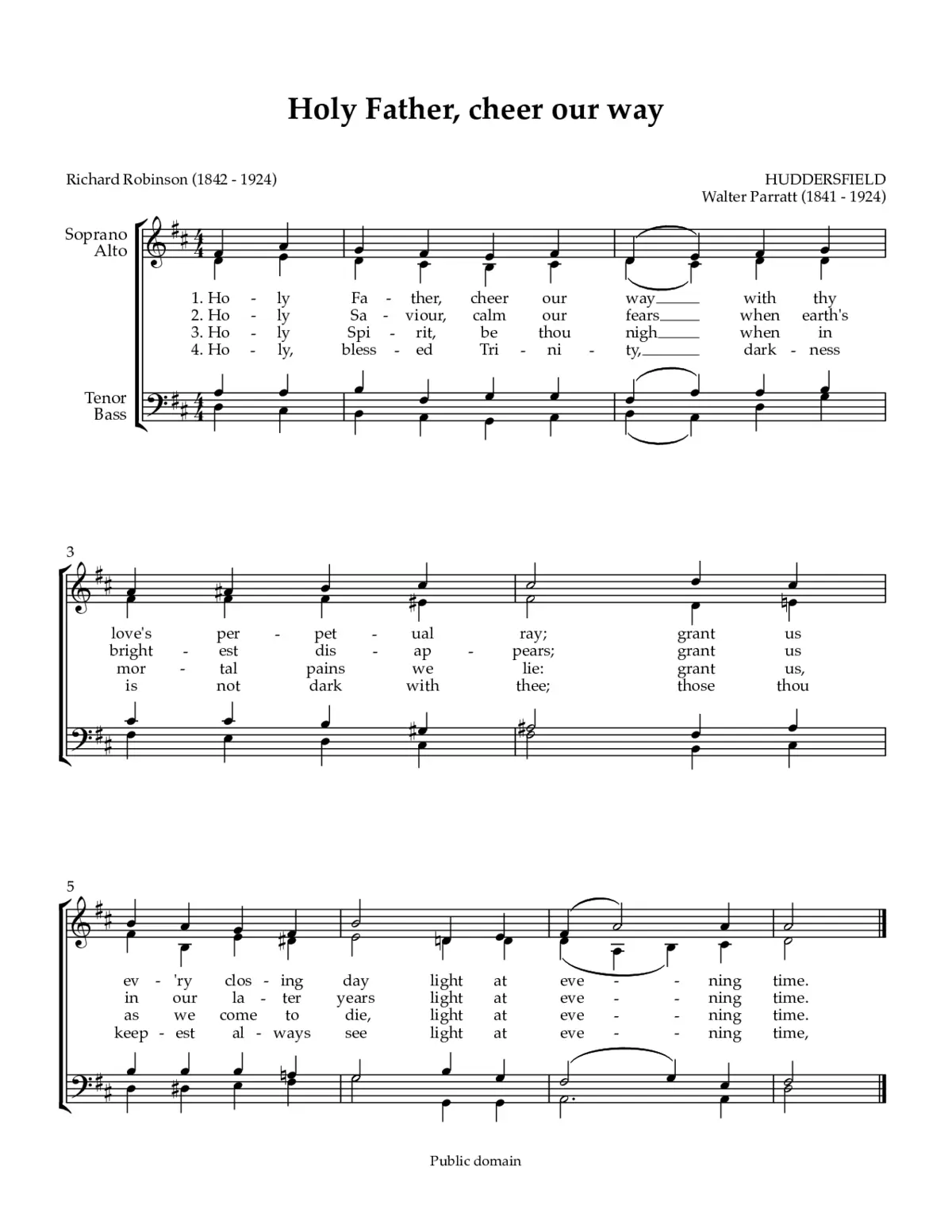 Holy Father, cheer our way - Page 1