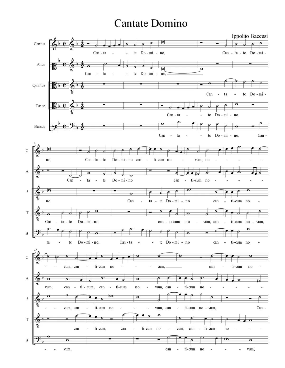 Cantate Domino - Page 1