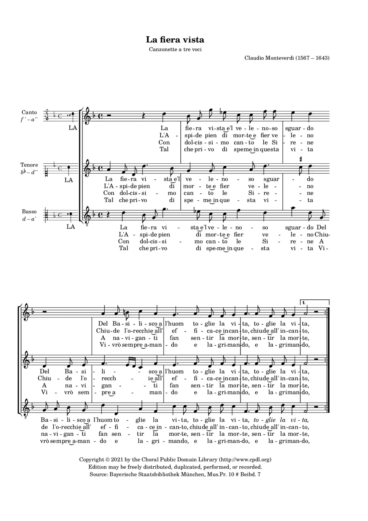 La fiera vista - Page 1
