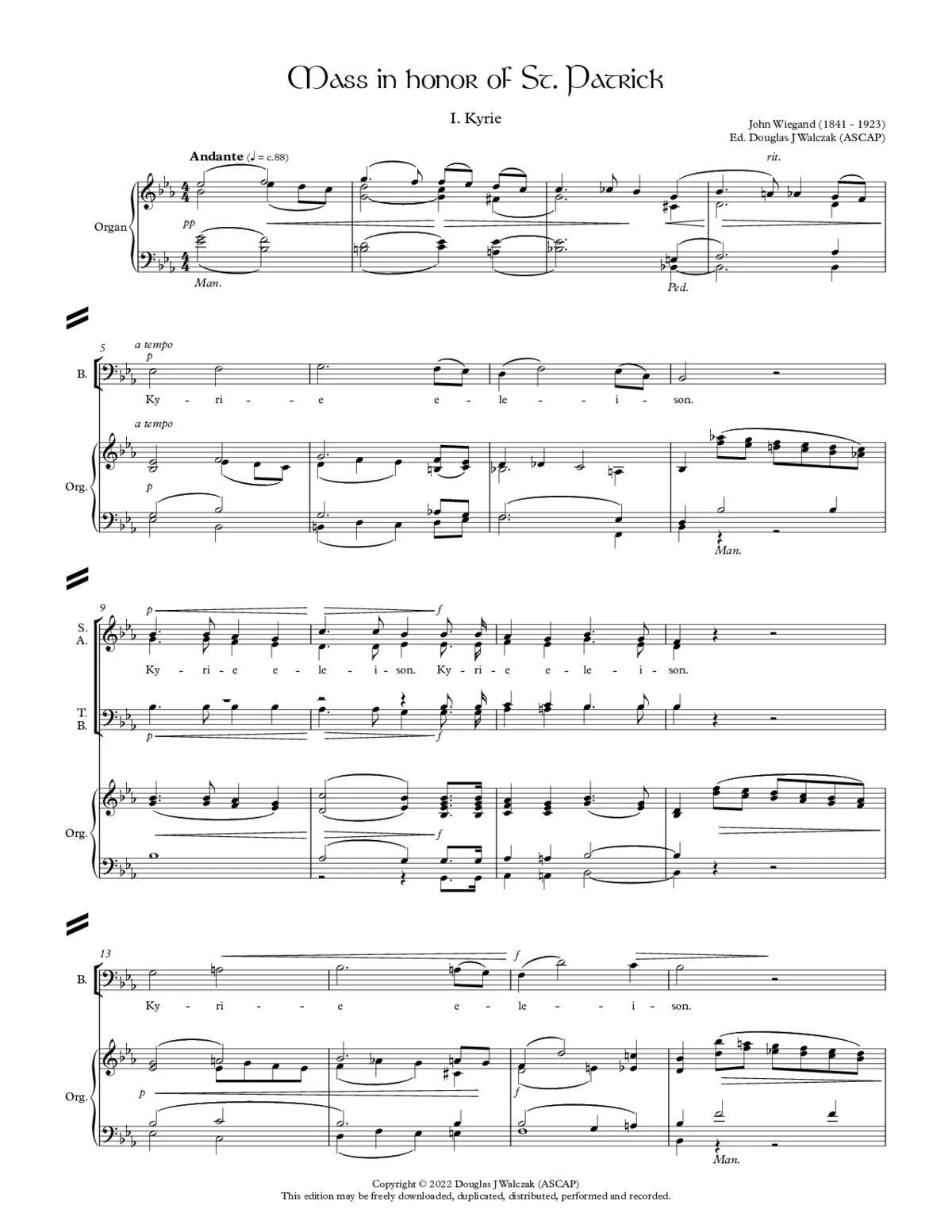 Mass in Honor of St. Patrick - Page 1