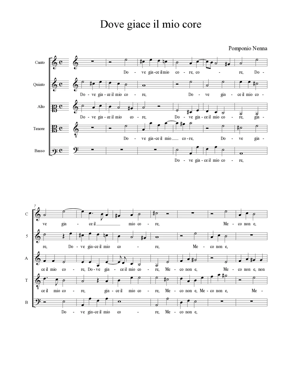Dove giace il mio core - Page 1