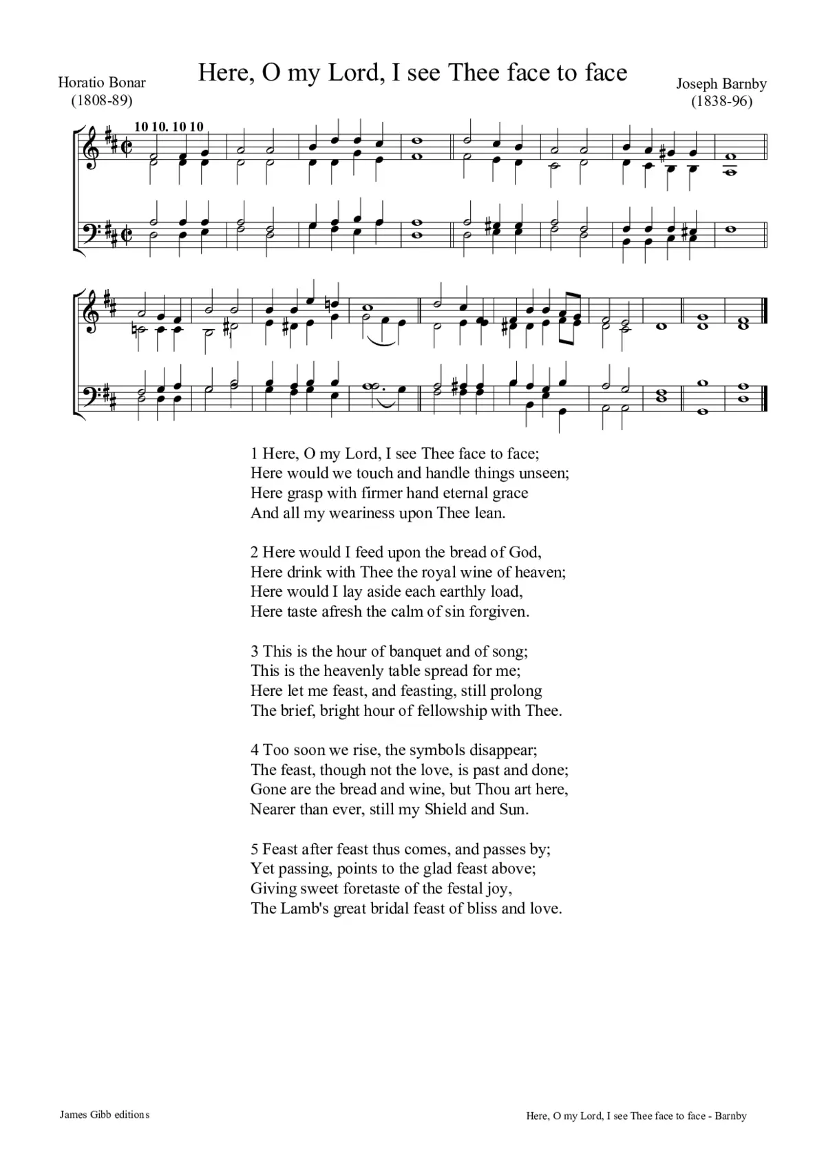 Here, O my Lord, I see Thee face to face - Page 1