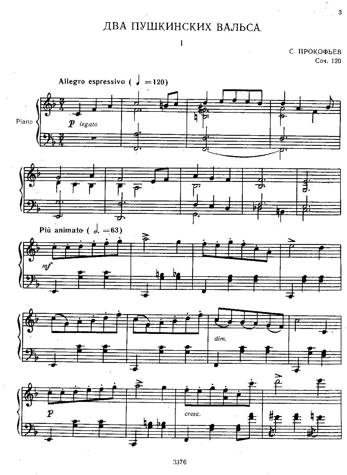 2 Pushkin Waltzes - Page 1