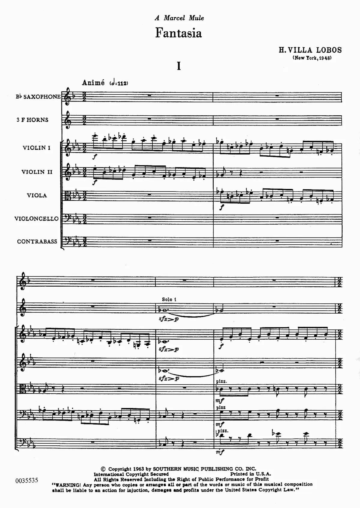 Fantasia para saxophone - Page 1