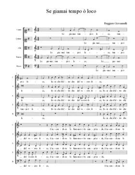 Se giamai tempo ò loco