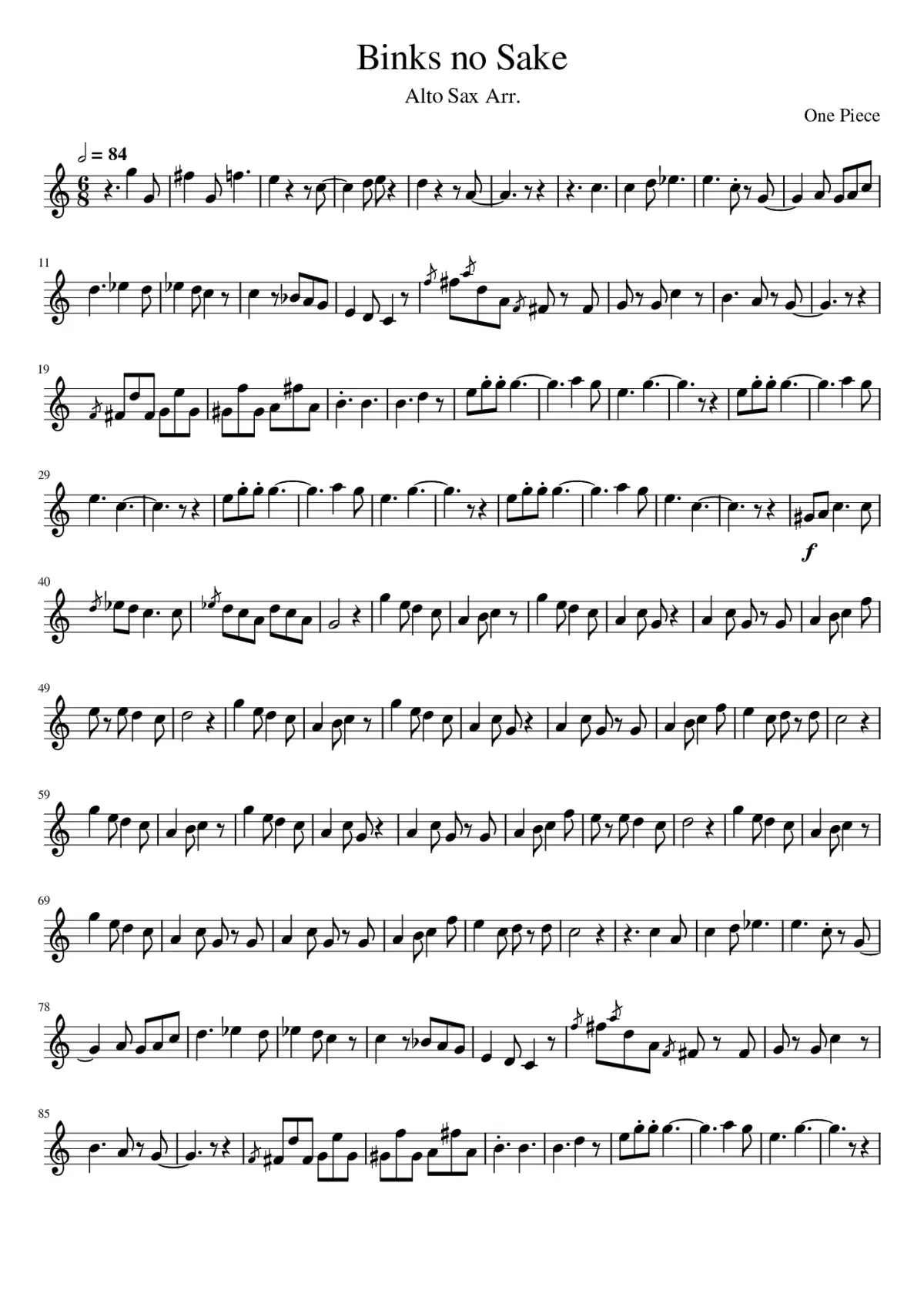 one piece - binks sake - Page 1