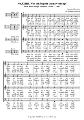 Was ich begert ist mir versagt