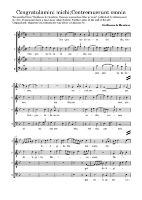 Congratulamini mihi - Contremuerunt omnia