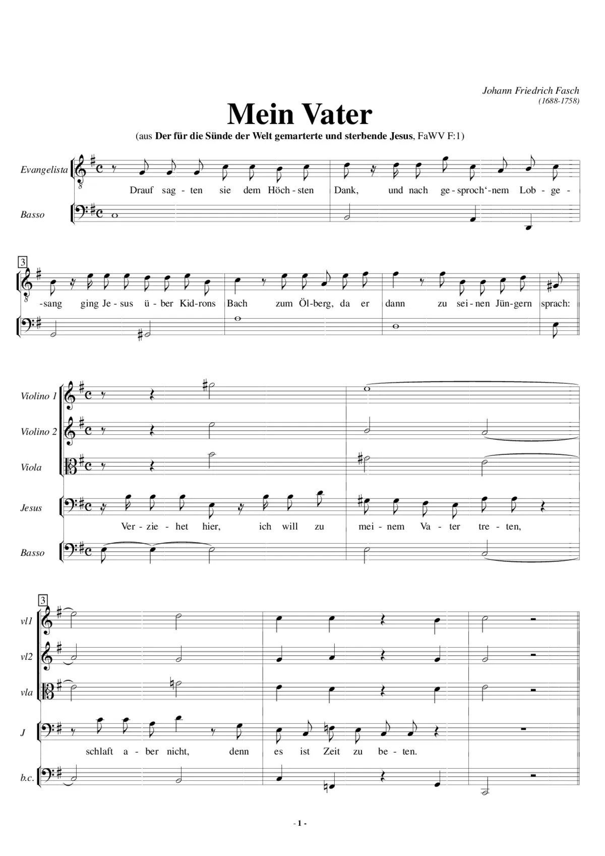 Mein Vater (Brockes-Passion) - Page 1
