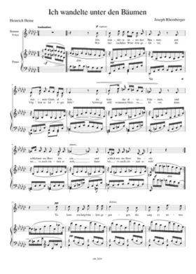 Ich wandelte unter den Bäumen JWV 106
