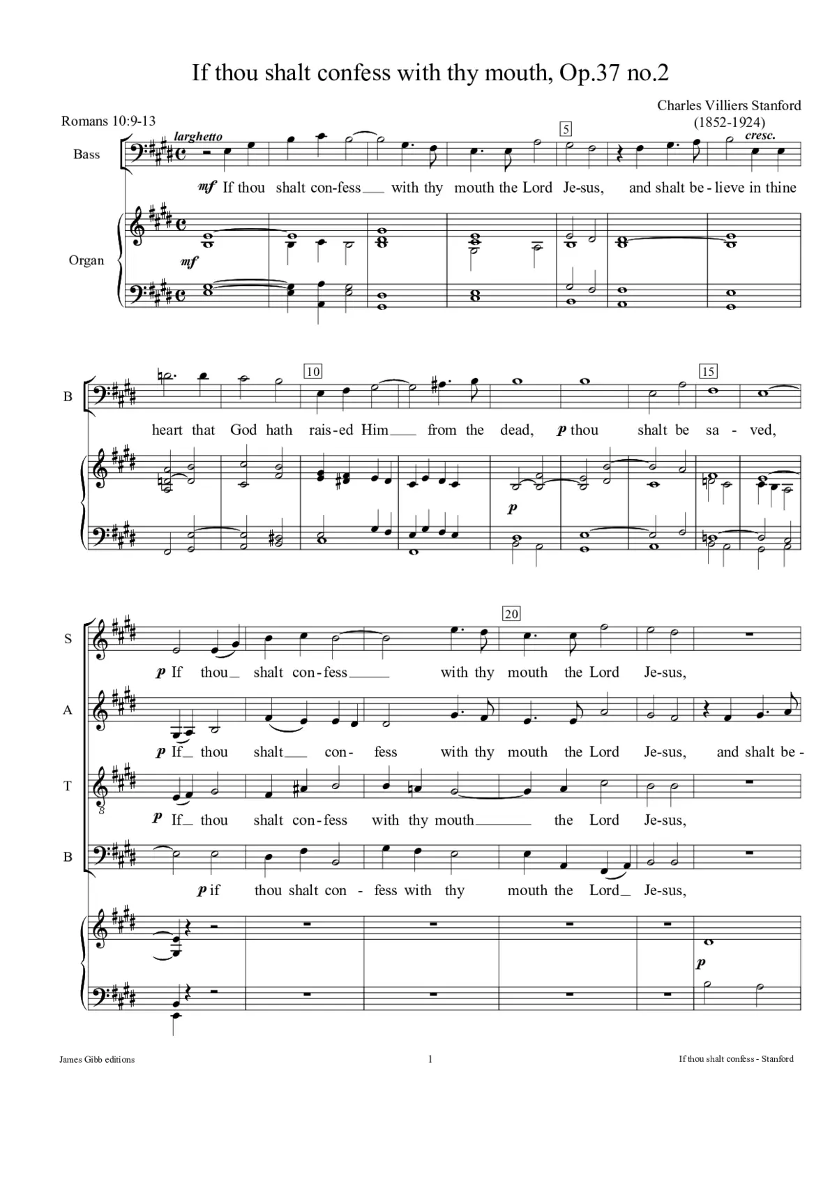 If thou shalt confess with thy mouth, Op. 37, No. 2 - Page 1