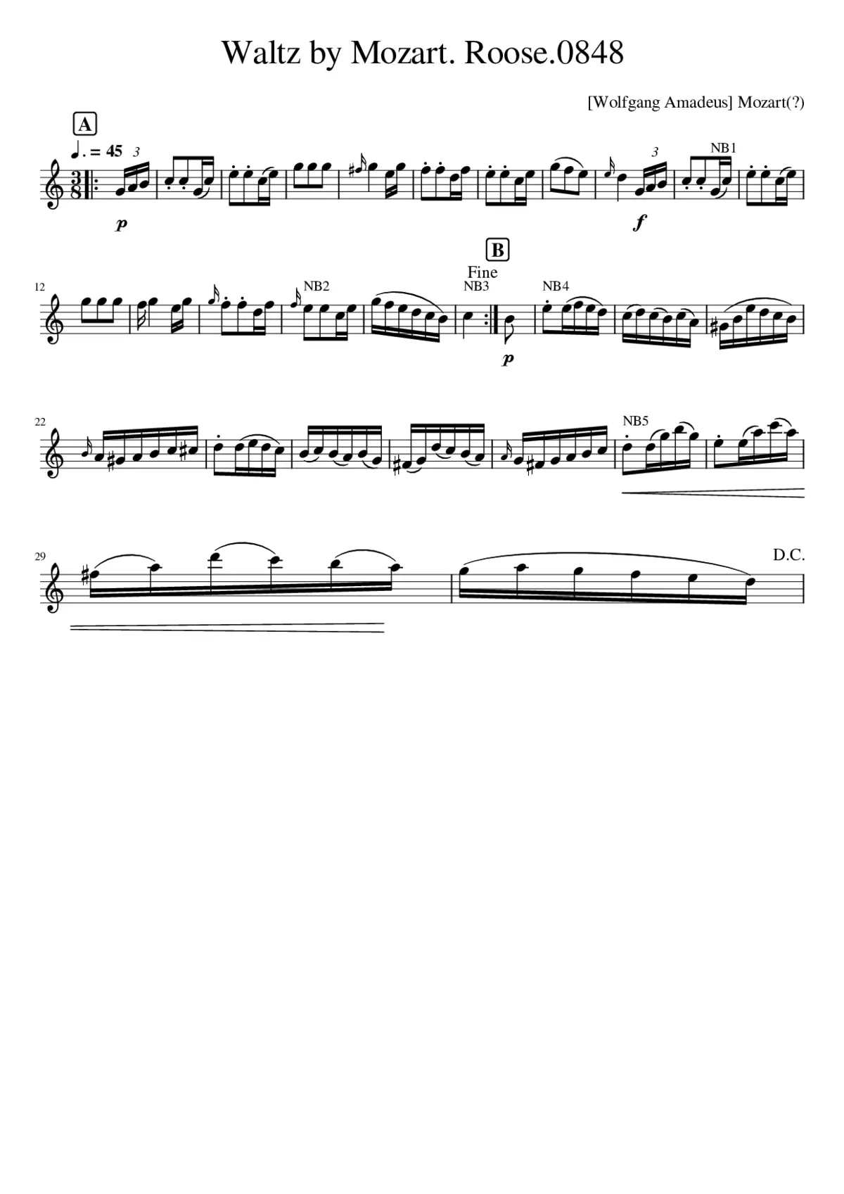 Waltz by Mozart. Roose.0848 - Page 1