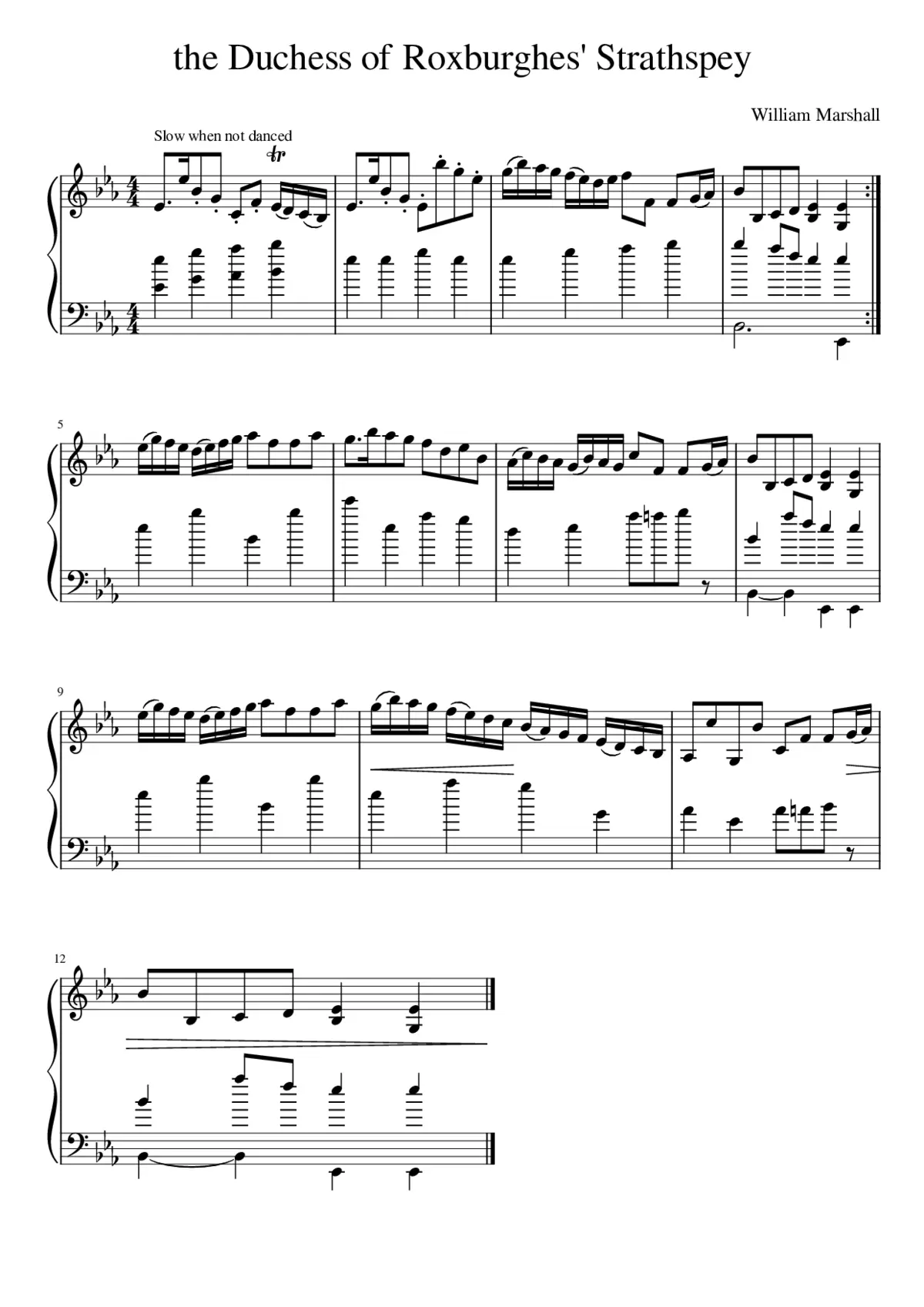 the Duchess of Roxburghes' Strathspey - Page 1