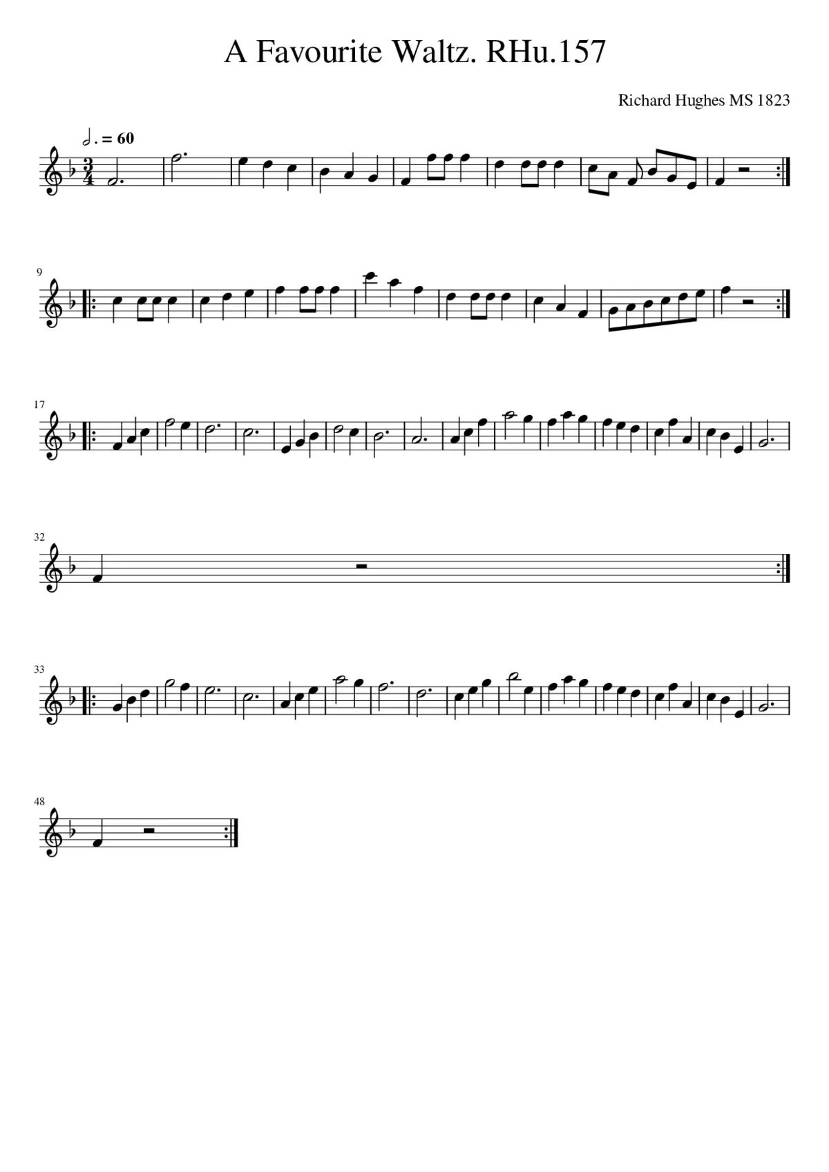 A Favourite Waltz. RHu.157 - Page 1