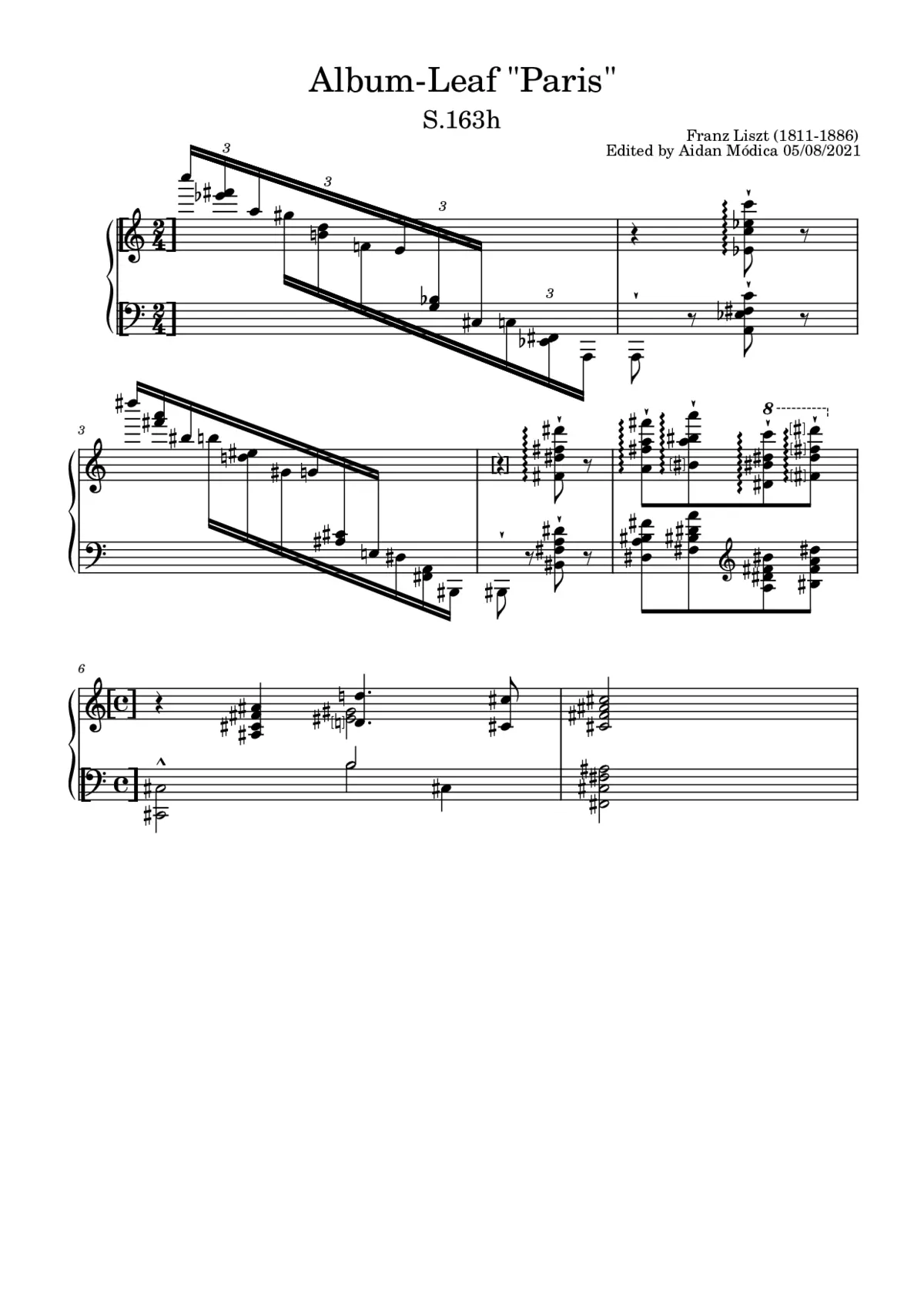 Album-Leaf 'Paris' - Page 1