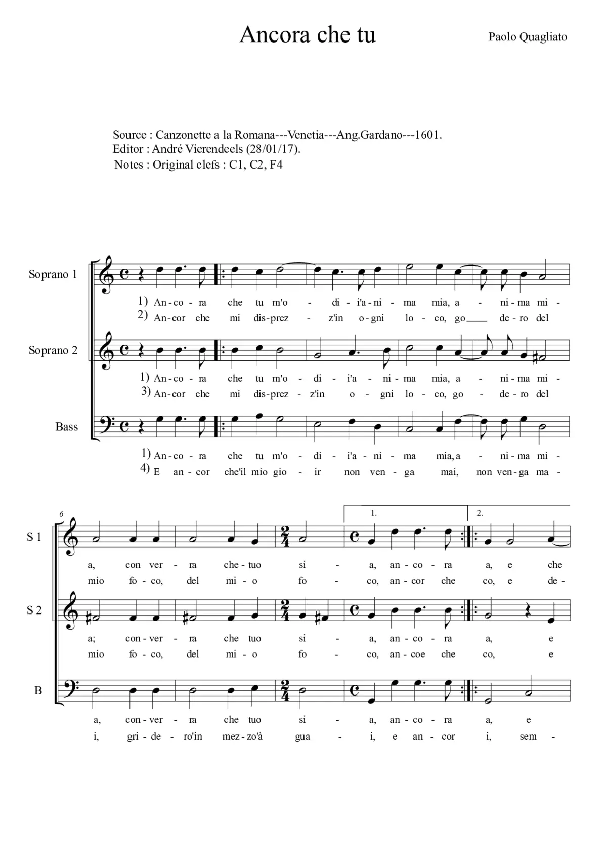 Ancora che tu - Page 1