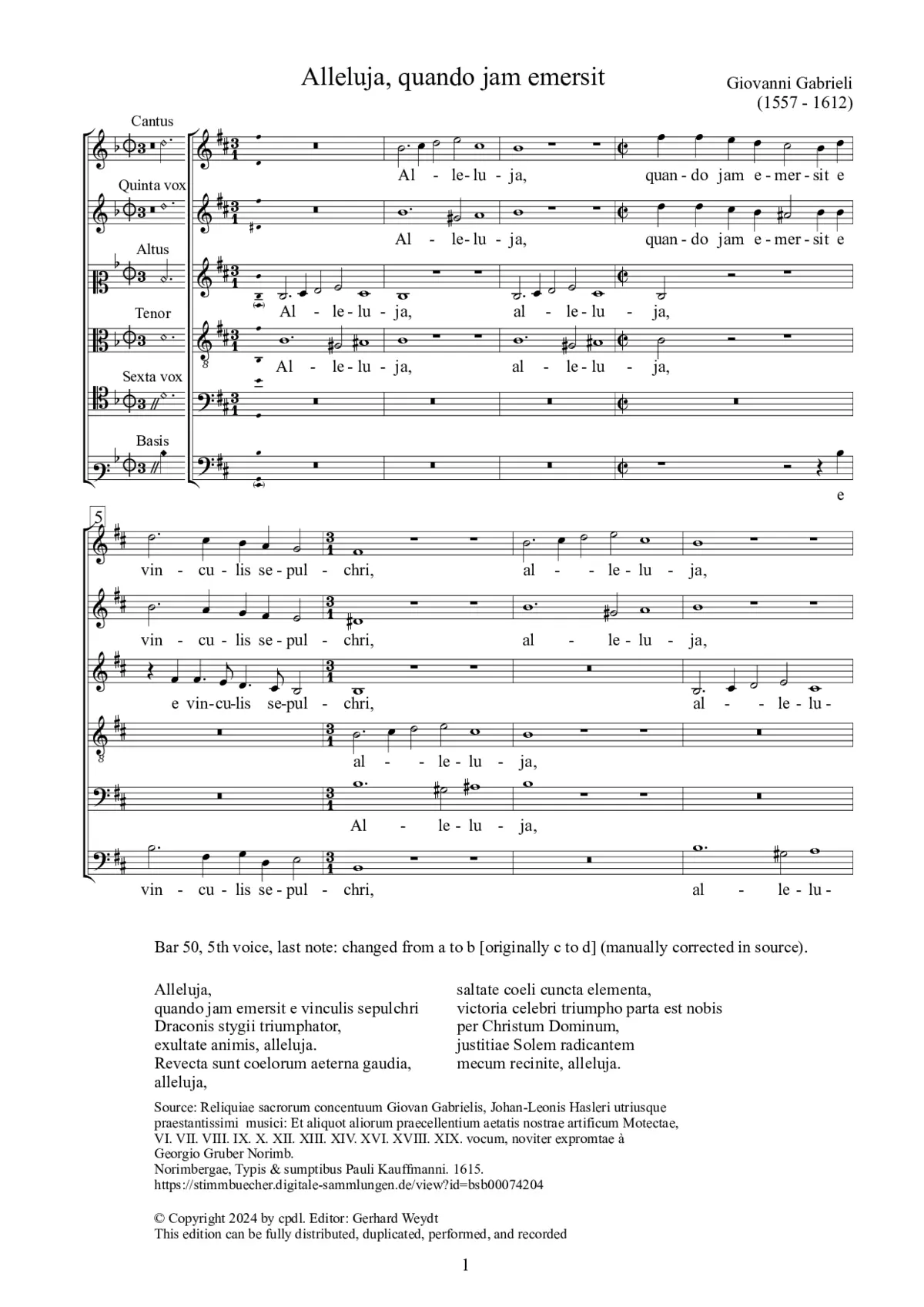 Alleluja, quando jam emersit - Page 1