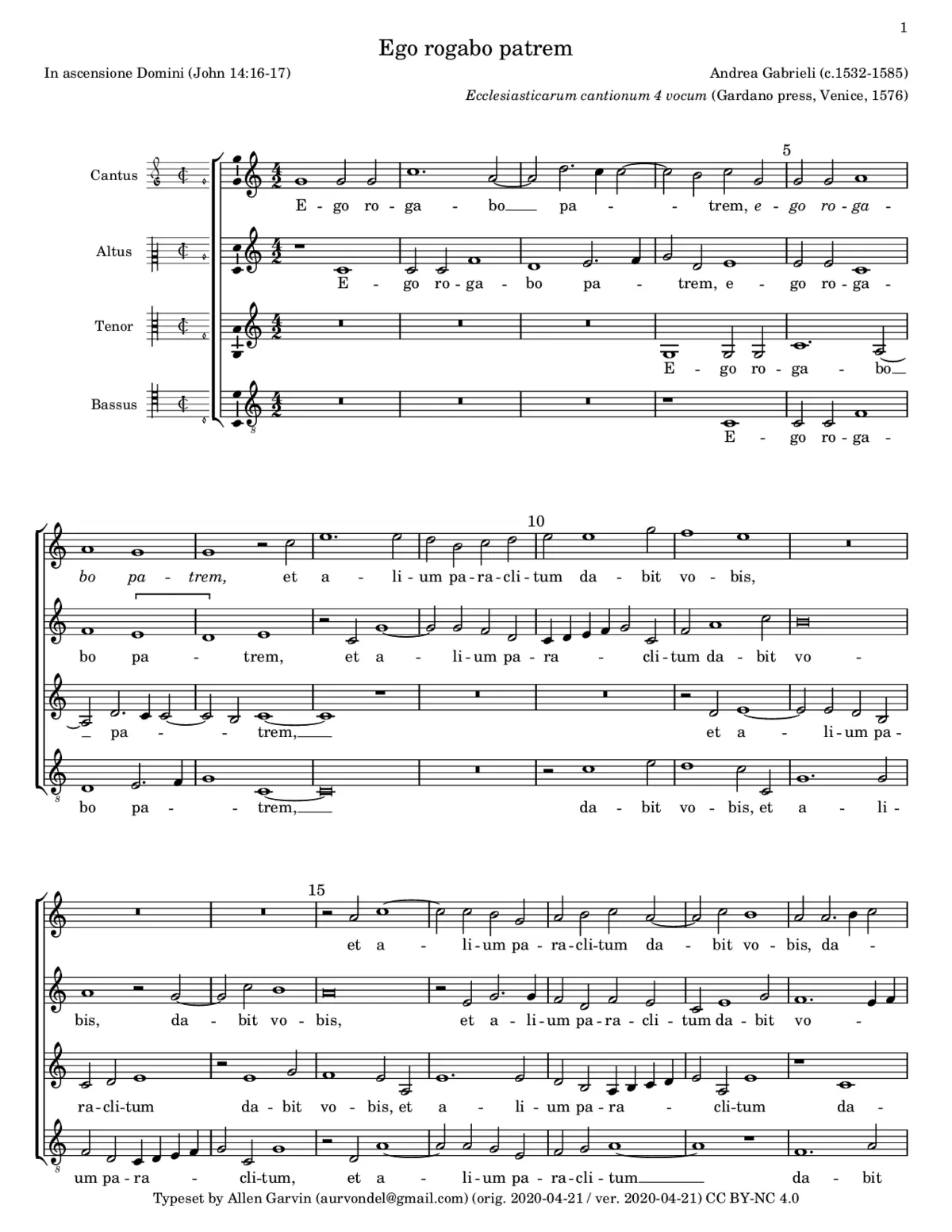 Ego rogabo Patrem - Page 1