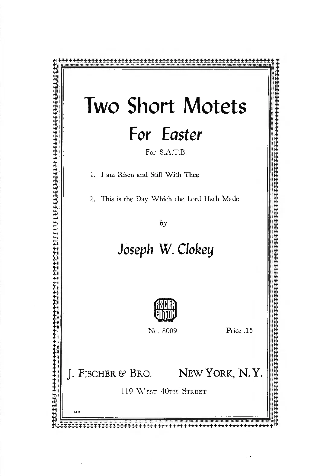 2 Short Motets for Easter - Page 1